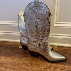 Dolce Vita Silver Western Cowboy Boots